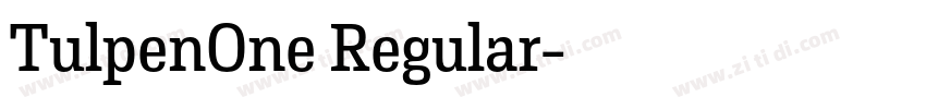 TulpenOne Regular字体转换